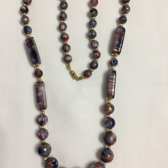Jewelry Vintage Glass Bead Necklace Poshmark
